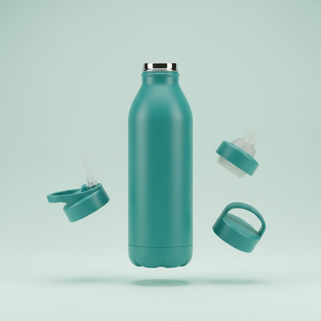 Set Botella + 3 Tapones